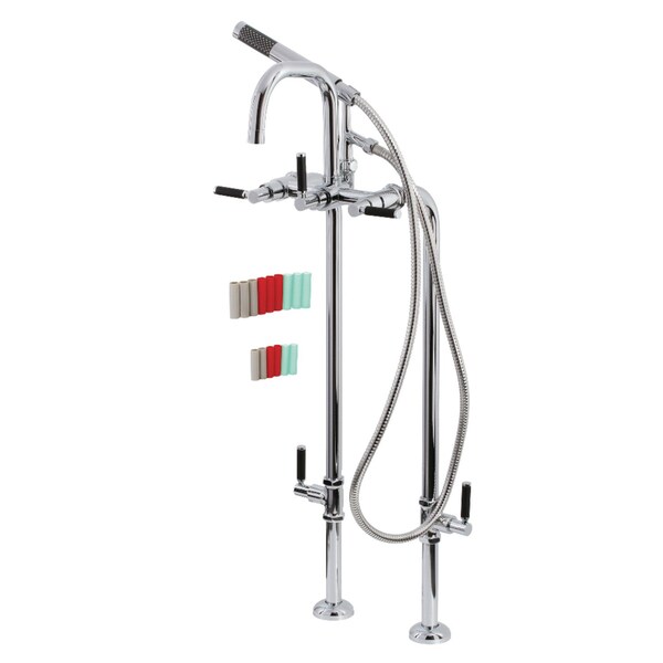 Aqua Vintage CCK8401DKL Freestanding Tub Faucet with Supply Line, Stop Valve, Polished Chrome CCK8401DKL - main